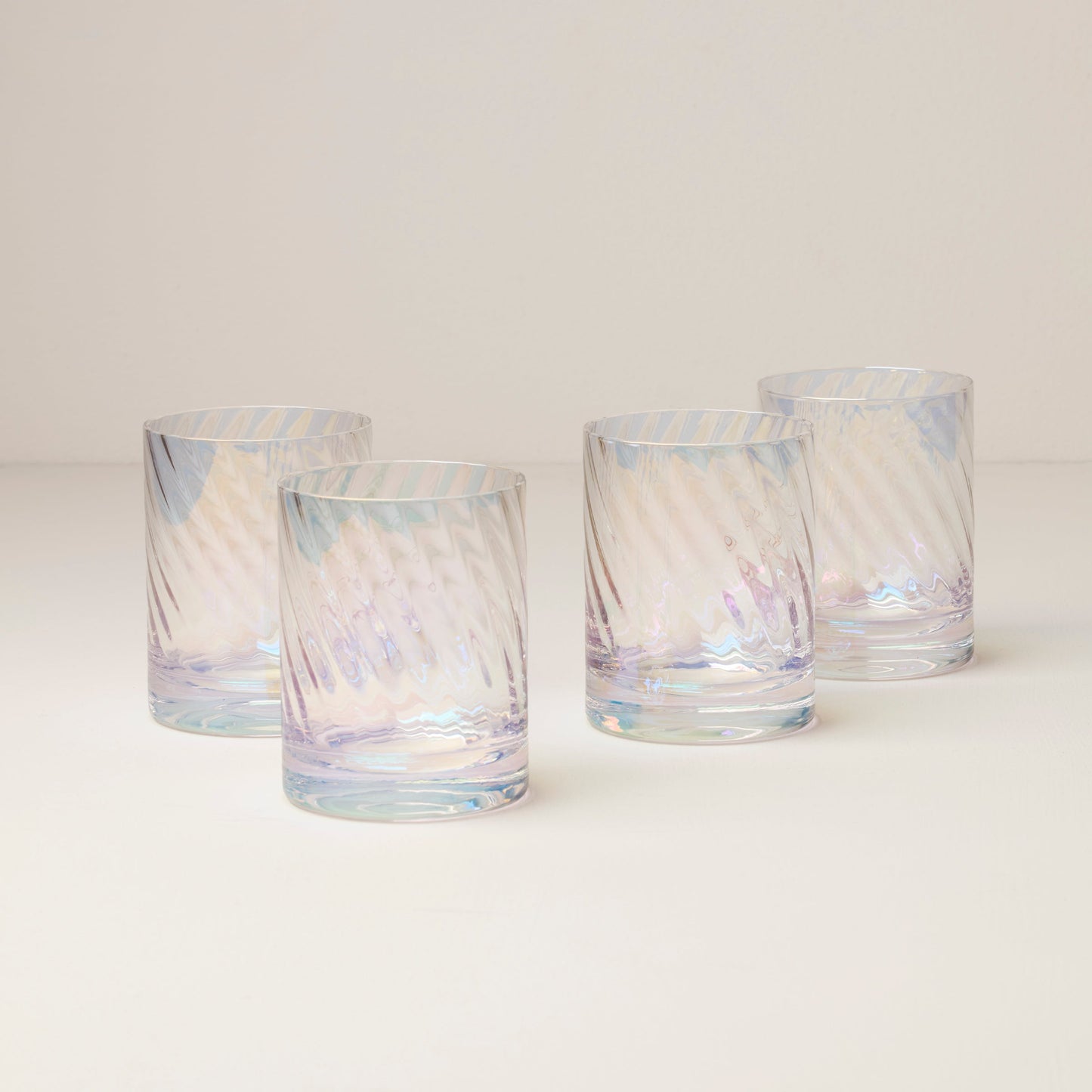 Tuscany Classics Iridescent Double Old-Fashioned Glasses, Set of 4