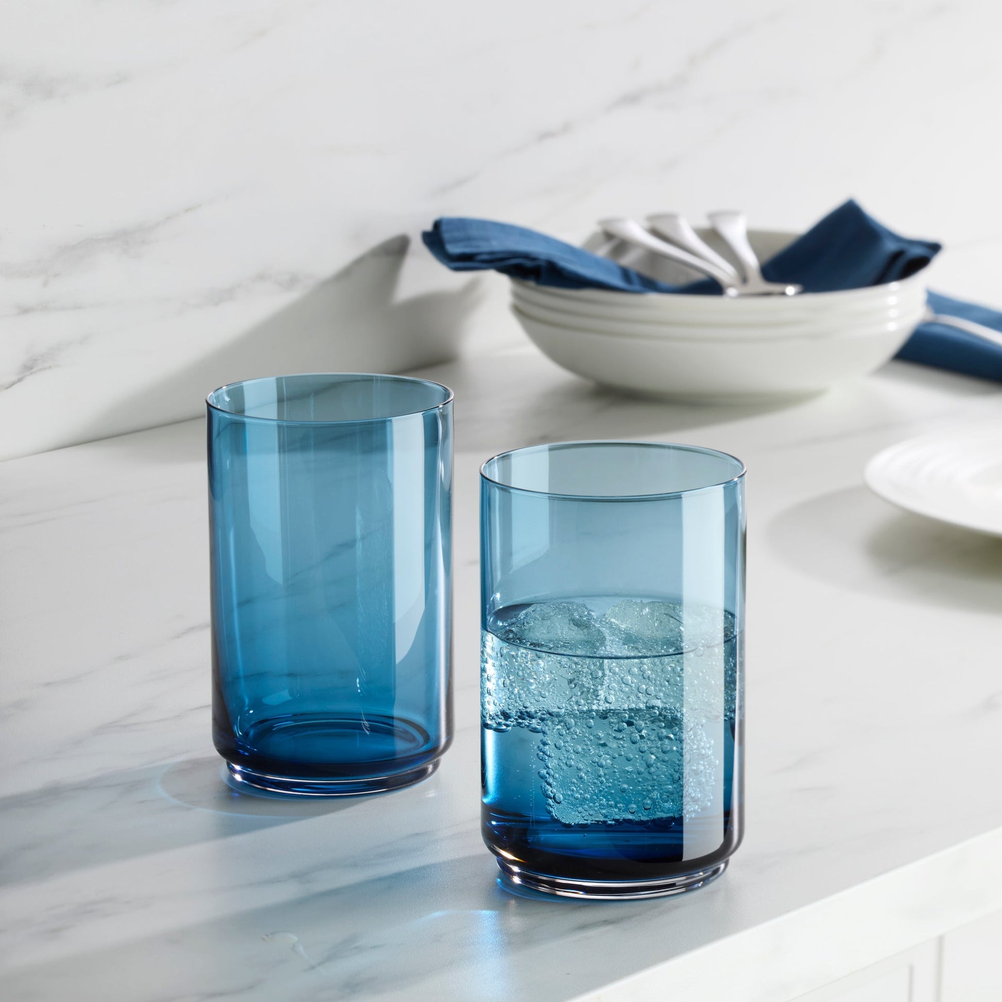Tuscany Classics Stackable Blue Coolers, Set of 4