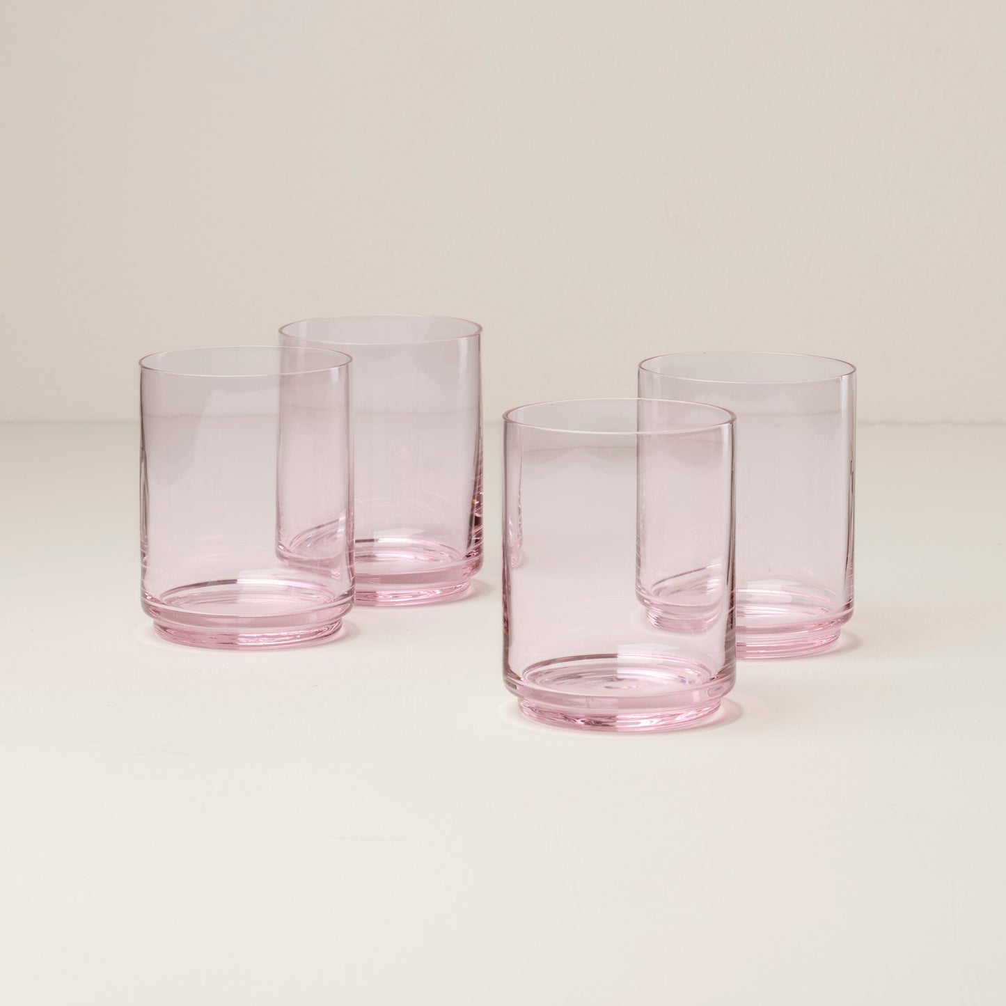 Tuscany Stackable Blush Tall Glasses, Set of 4