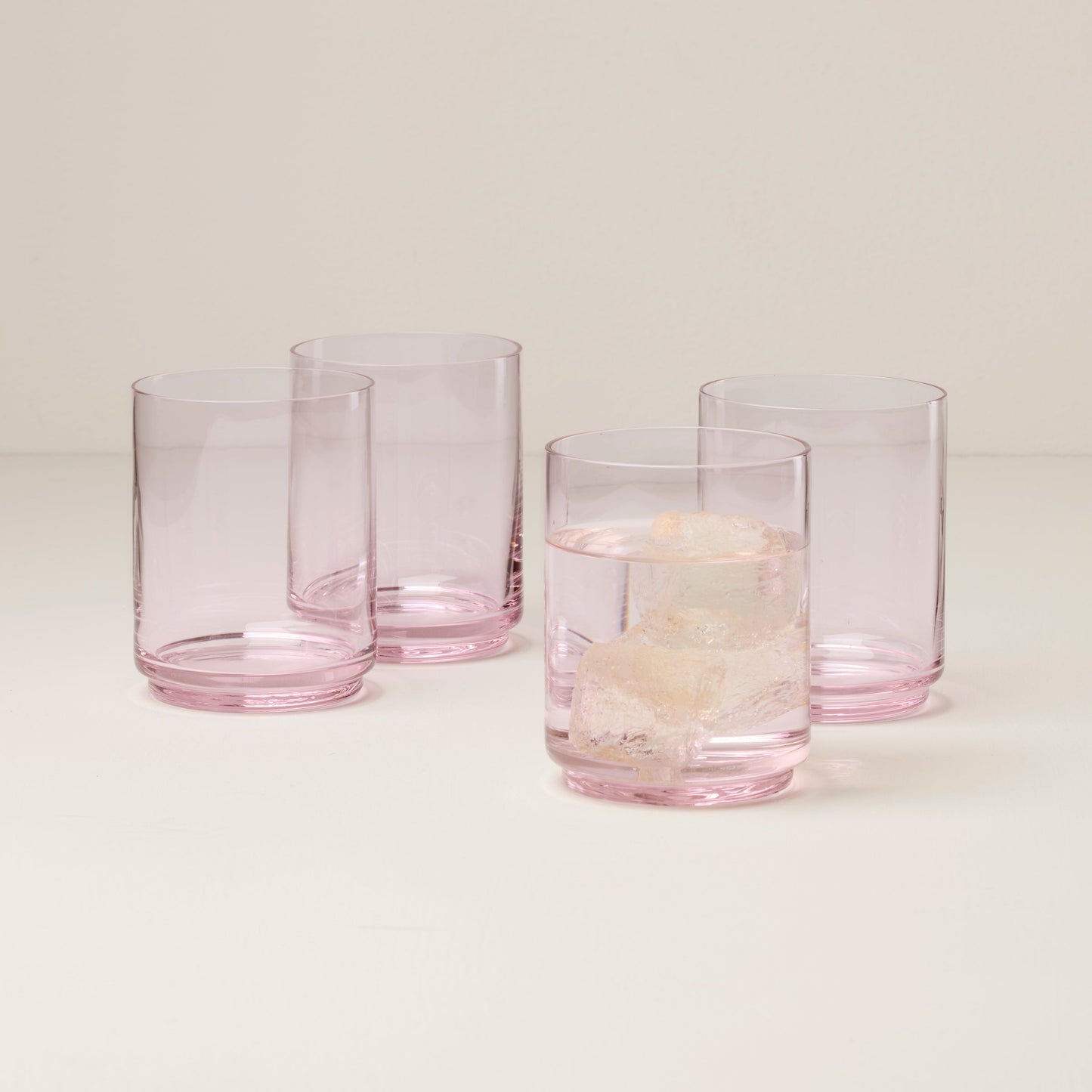 Tuscany Stackable Blush Tall Glasses, Set of 4