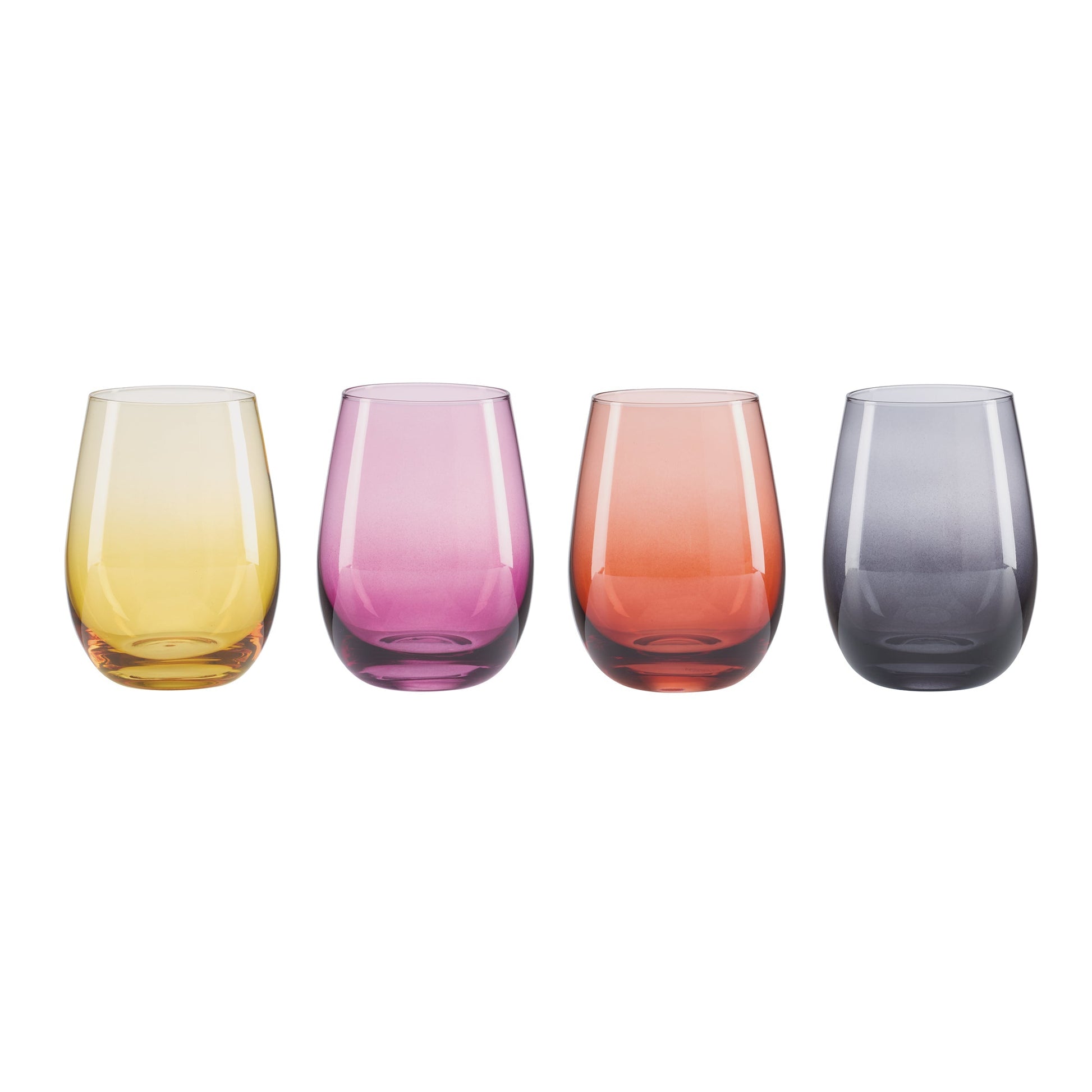Golden Hour Stemless Wine Glasses, Set of 4