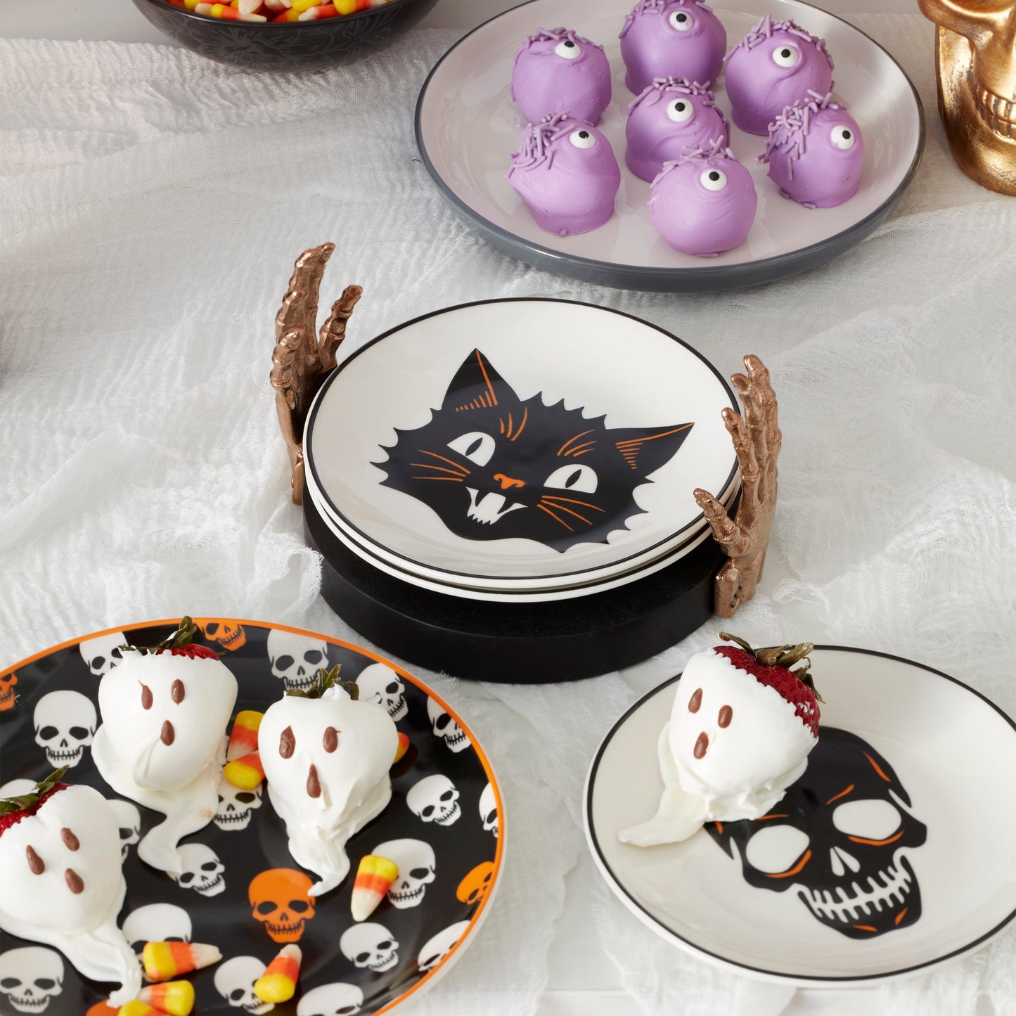 Vintro Halloween Tidbit Plates, Set of 4