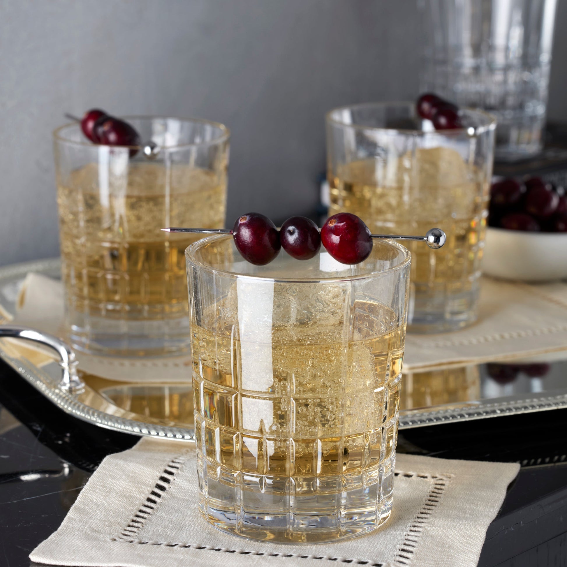 Deklan Crystal Double Old-Fashioned Glasses, Set of 4