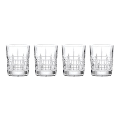 Deklan Crystal Double Old-Fashioned Glasses, Set of 4