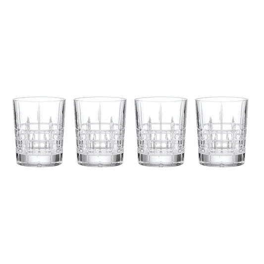 Deklan Crystal Double Old-Fashioned Glasses, Set of 4