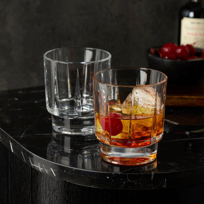 Estate Crystal Double Old-Fashioned Glasses, Set of 4