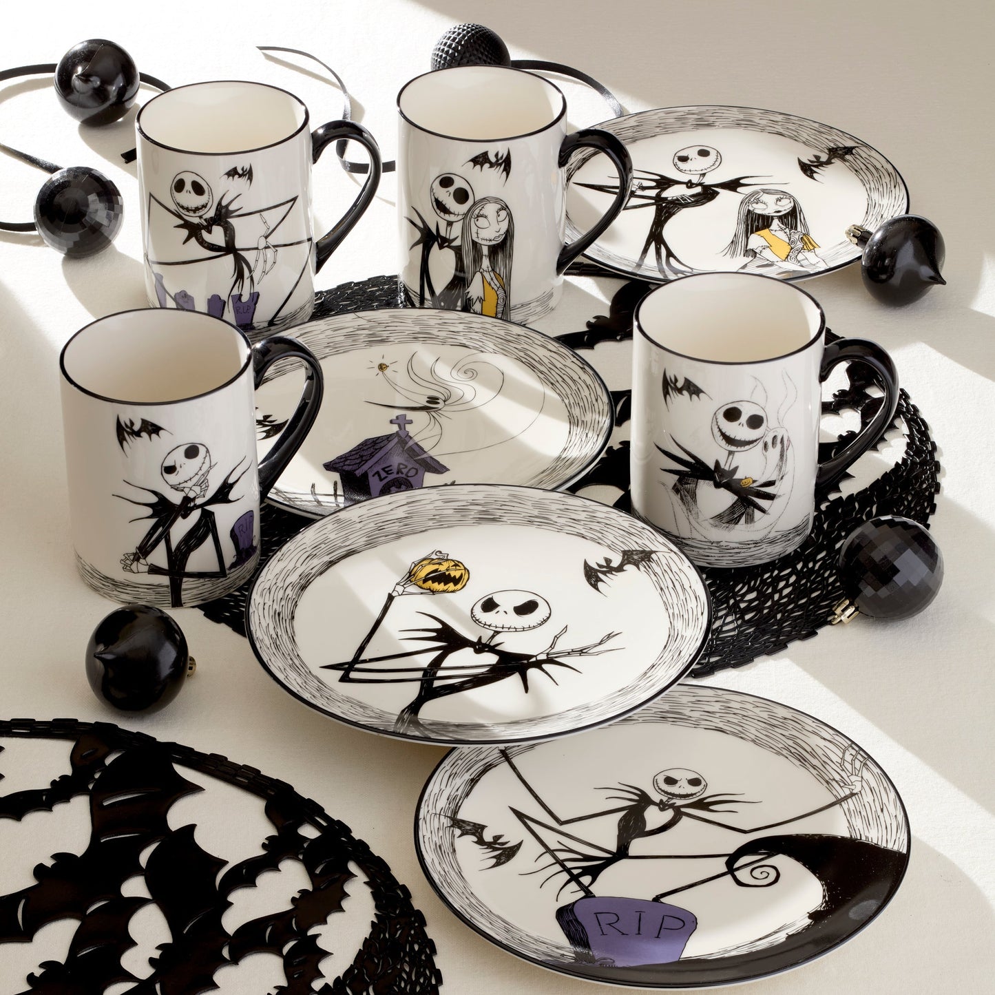 Nightmare Before Christmas Accent Plates, Set of 4
