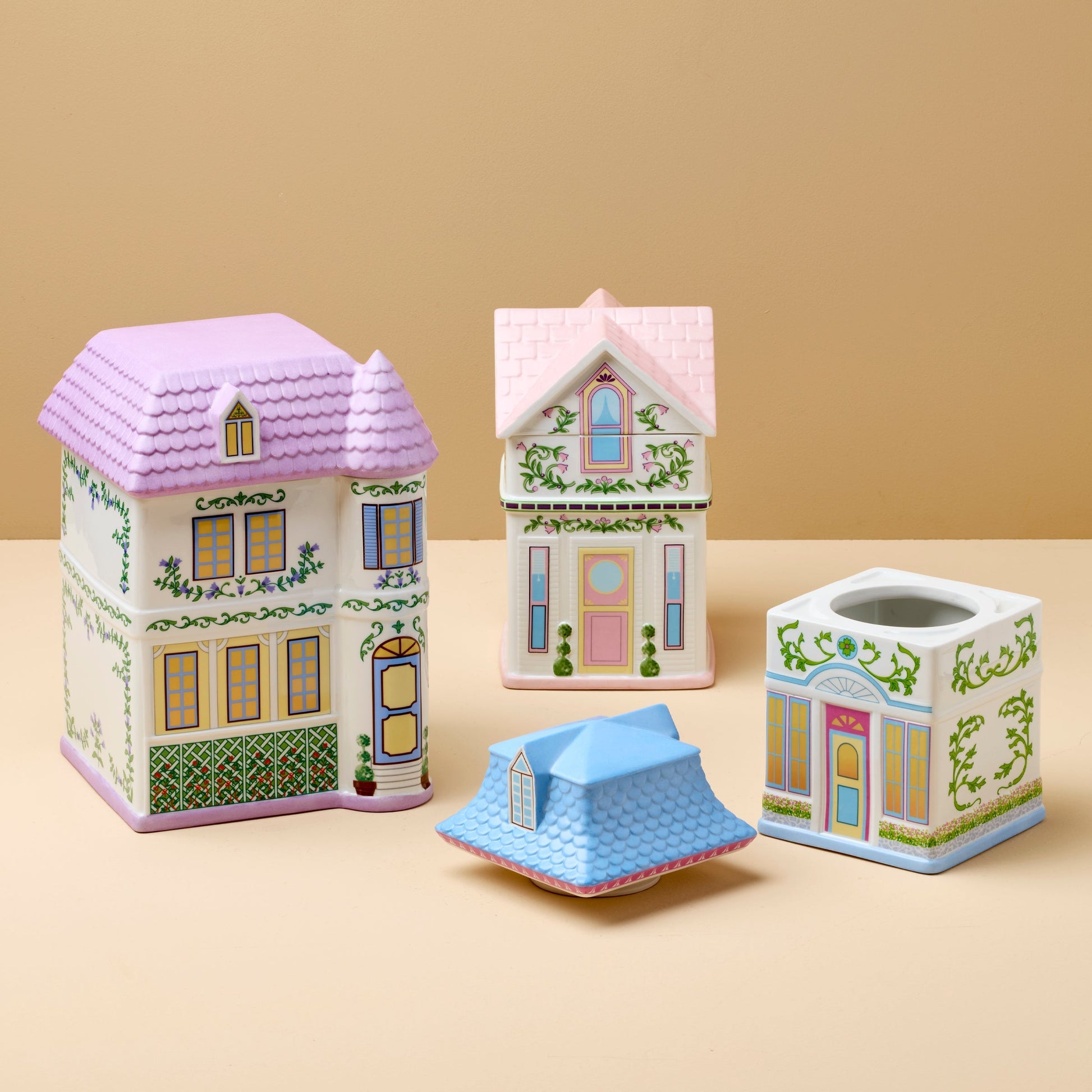 Lenox Spice Village House Canisters, Set of 3
