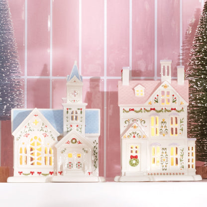 Lenox Holiday Village Lit Christmas Church Figurine