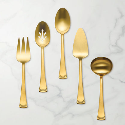 Portola Gold Satin 5-Piece Hostess Set