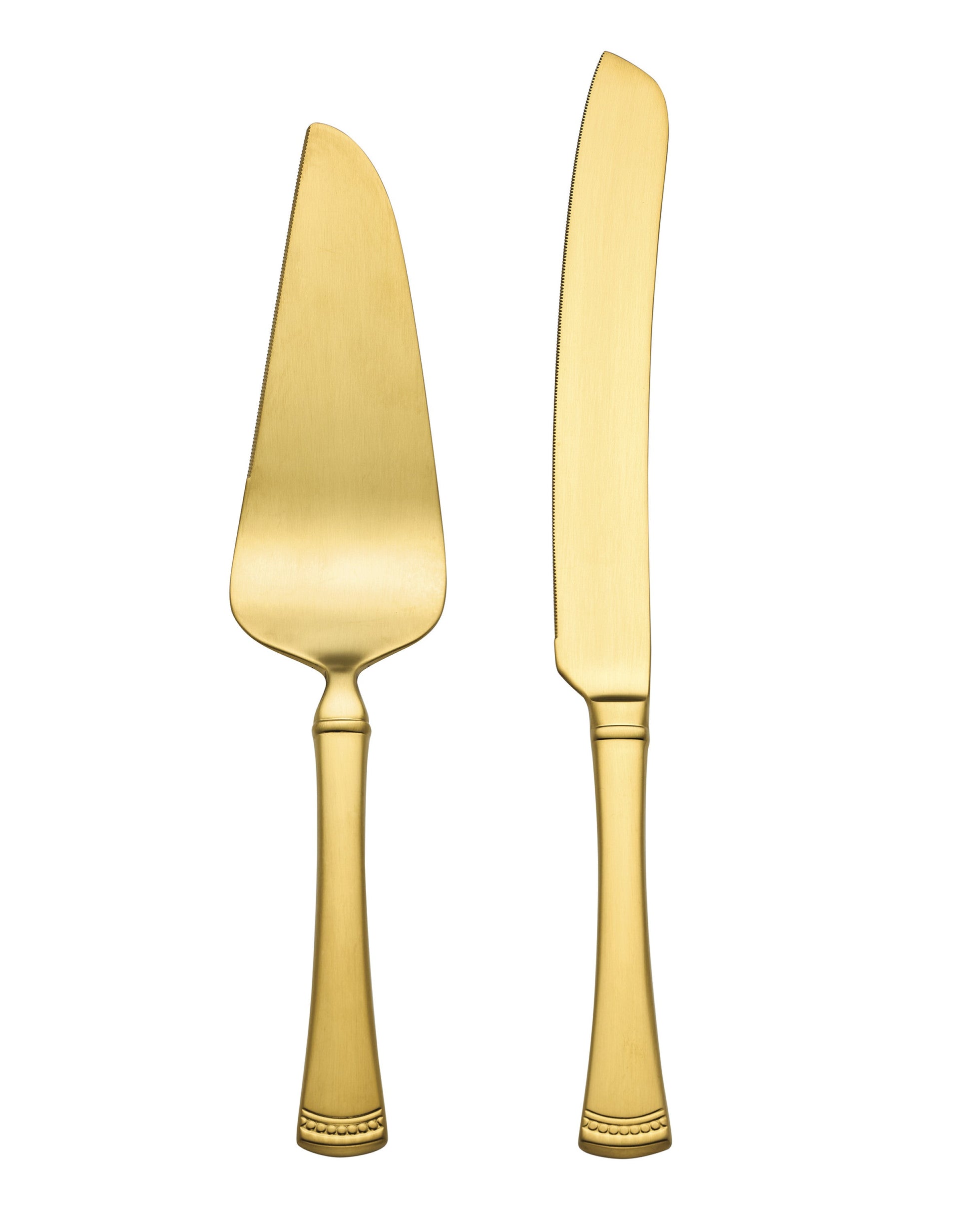 Portola Gold Satin 2-Piece Dessert Set