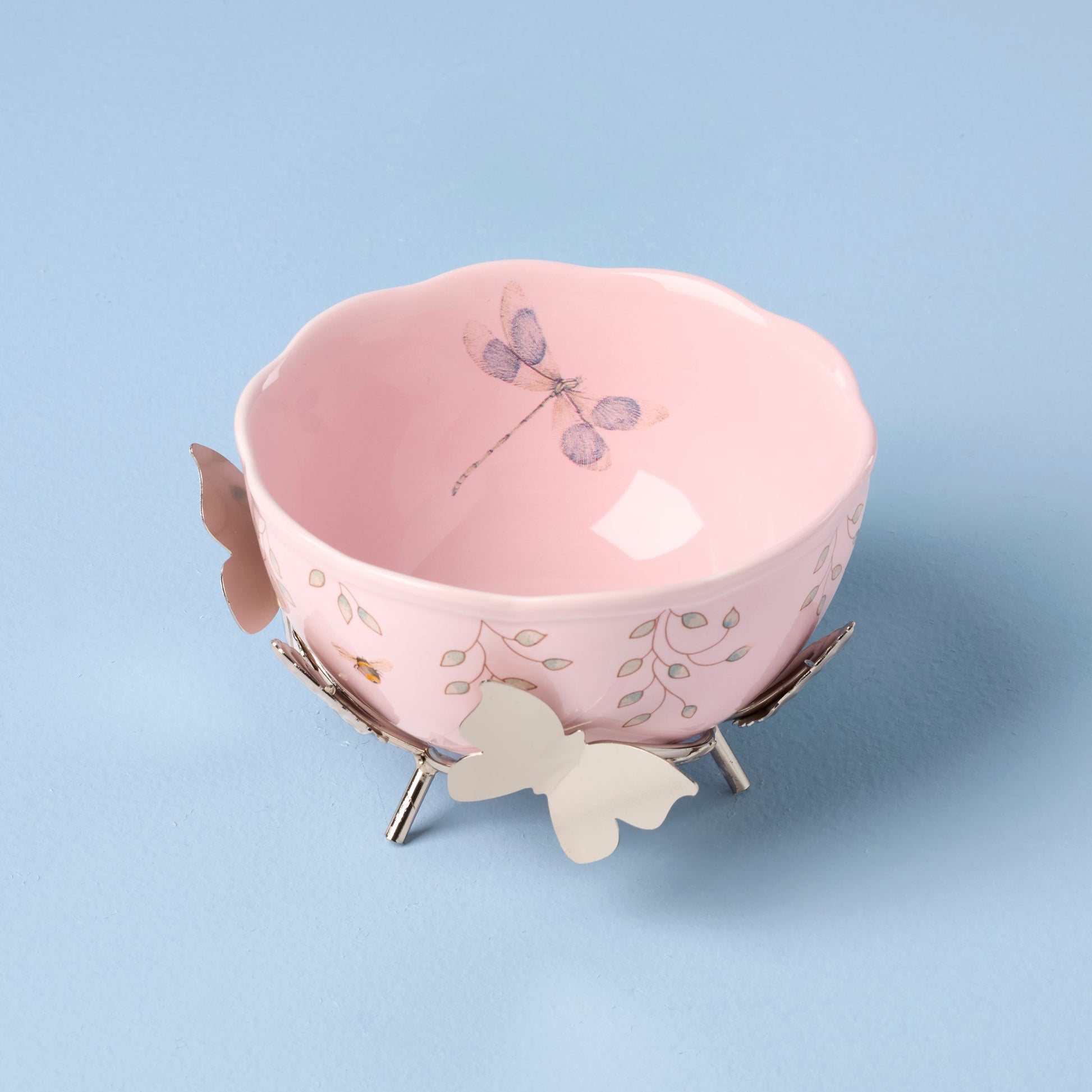 Butterfly Meadow Bowl with Stand