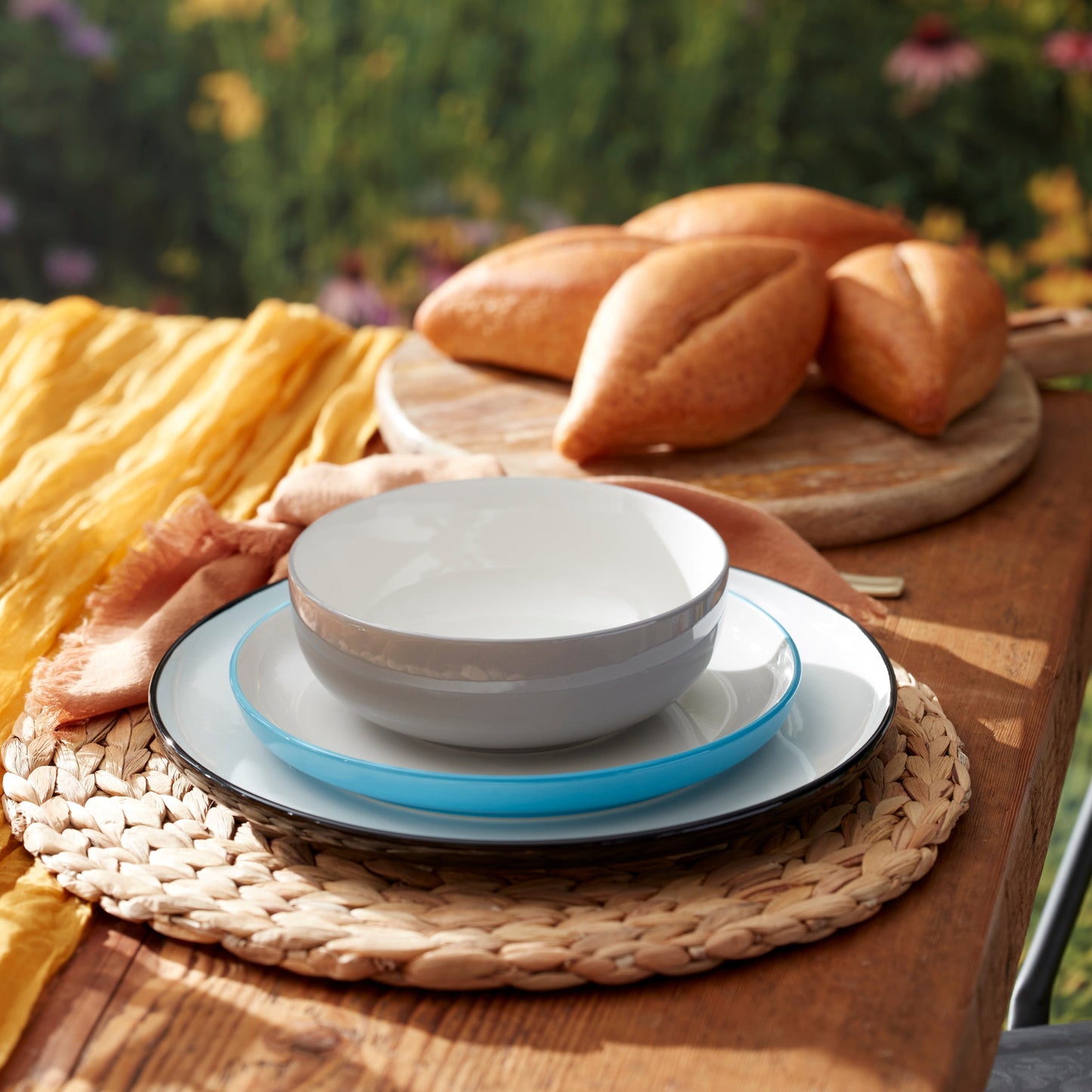24 Seven Colors Pumice 12-Piece Dinnerware Set