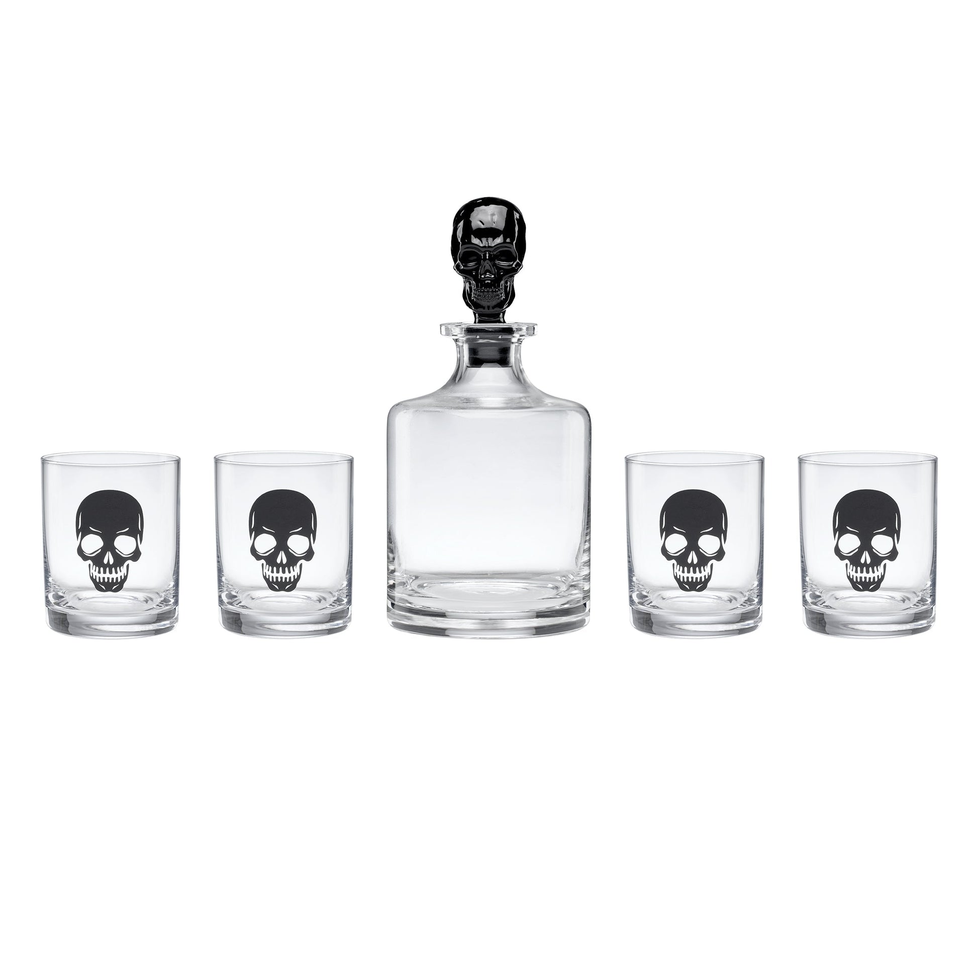 Vintro Halloween Skeleton 5-Piece Whiskey Set