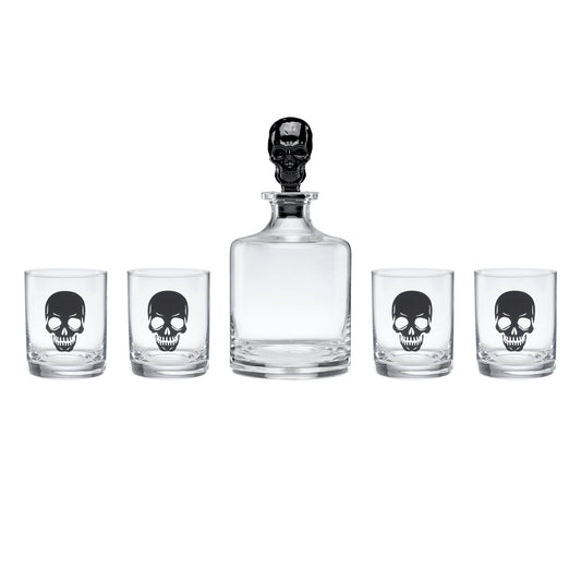 Vintro Halloween Skeleton 5-Piece Whiskey Set