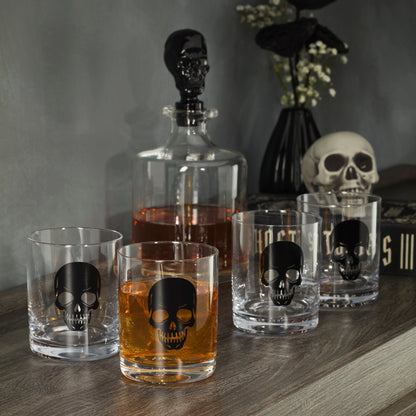 Vintro Halloween Skeleton 5-Piece Whiskey Set