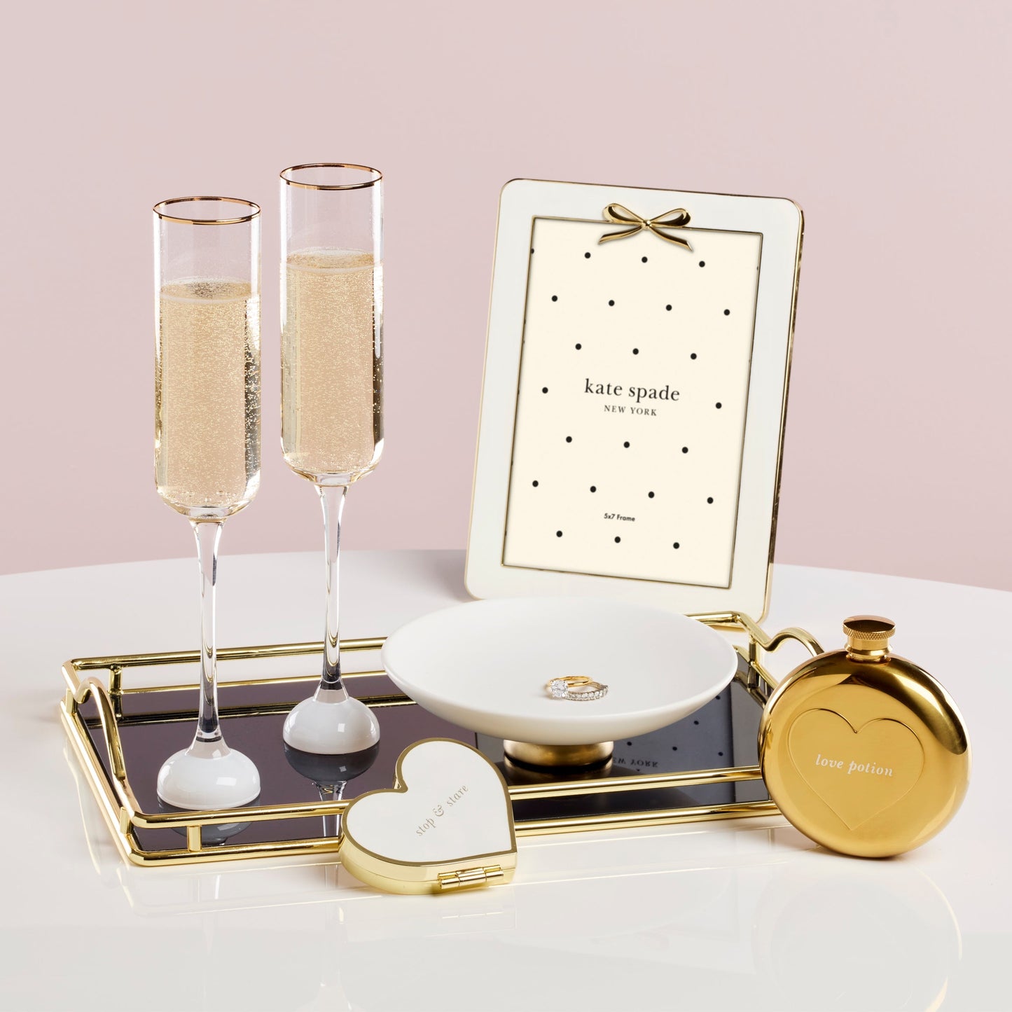 Make It Pop Navy Glass Vanity Tray