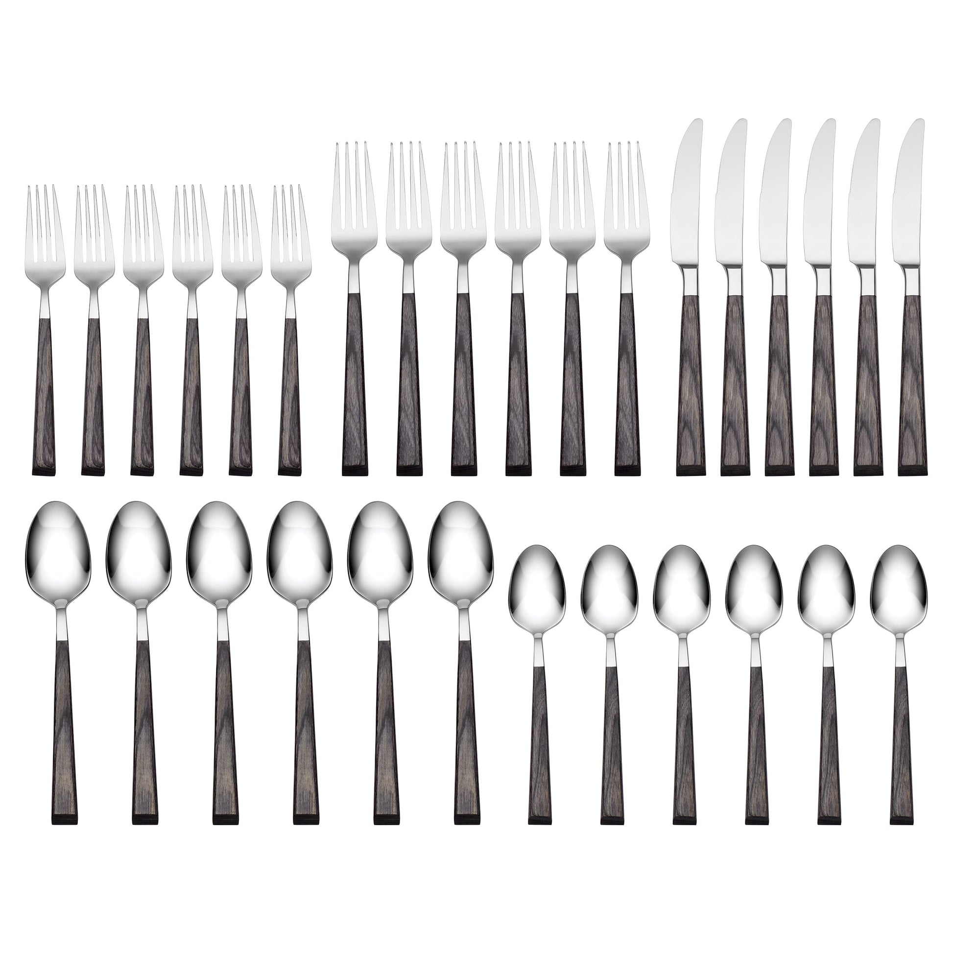 Coronado Charcoal 30-Piece Flatware Kit
