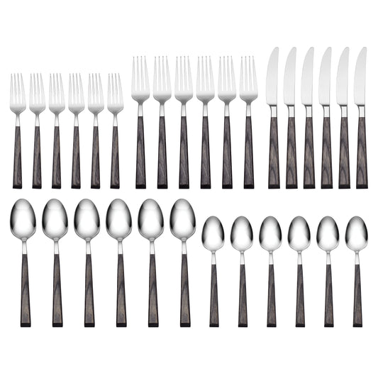 Coronado Charcoal 30-Piece Flatware Kit
