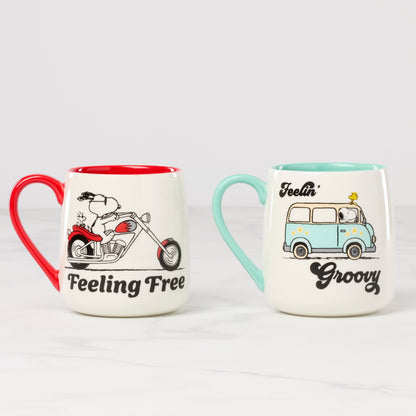 Peanuts Mugs Groovy-Feeling Free, Set of 2