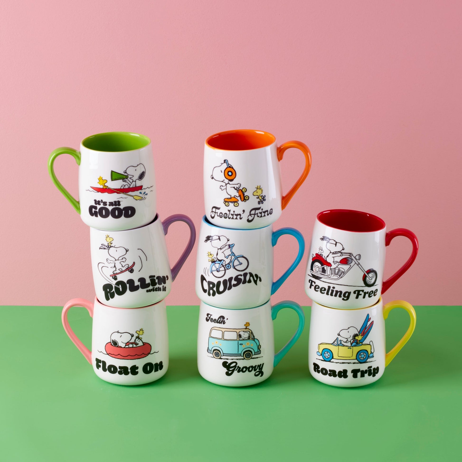 Peanuts Mugs Groovy-Feeling Free, Set of 2