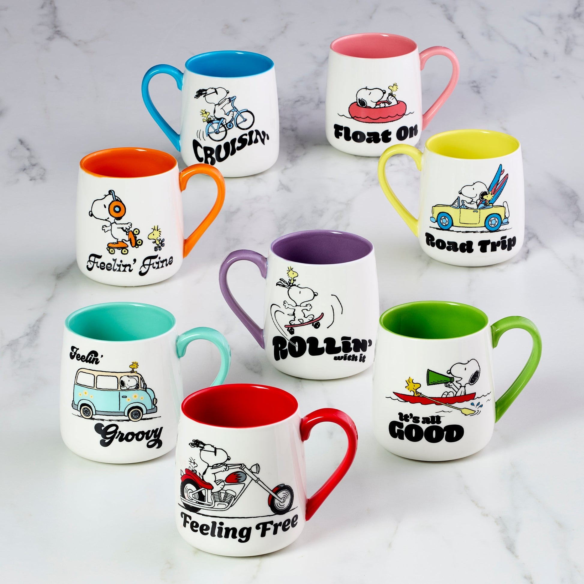 Peanuts Mugs Groovy-Feeling Free, Set of 2