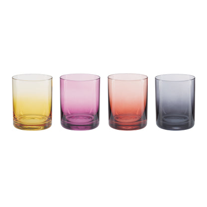 Golden Hour Double Old-Fashioned Glasses, Set of 4