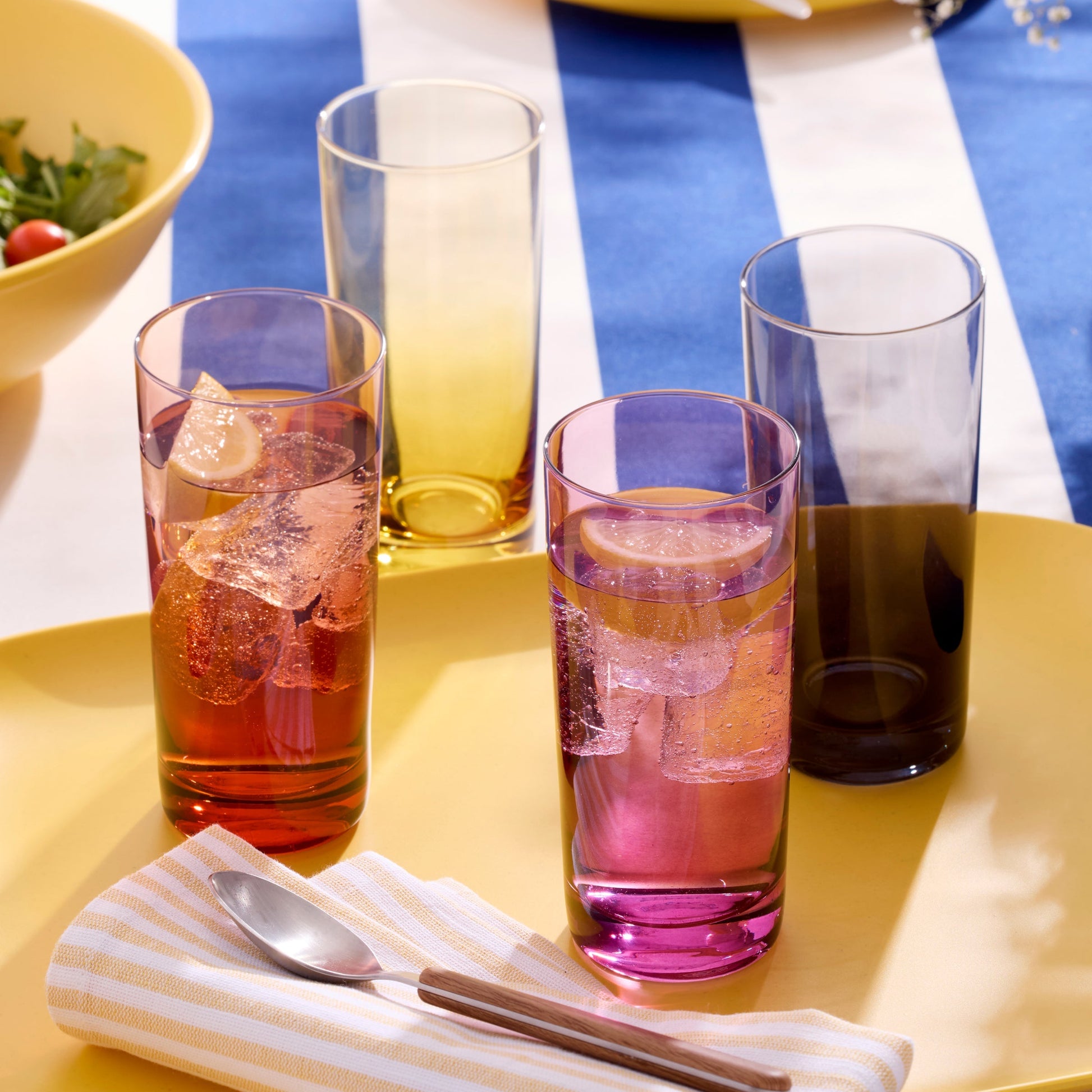 Golden Hour Highball Glasses, Set of 4
