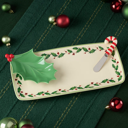 Holiday Tray Set with Spreader 3-Piece Set