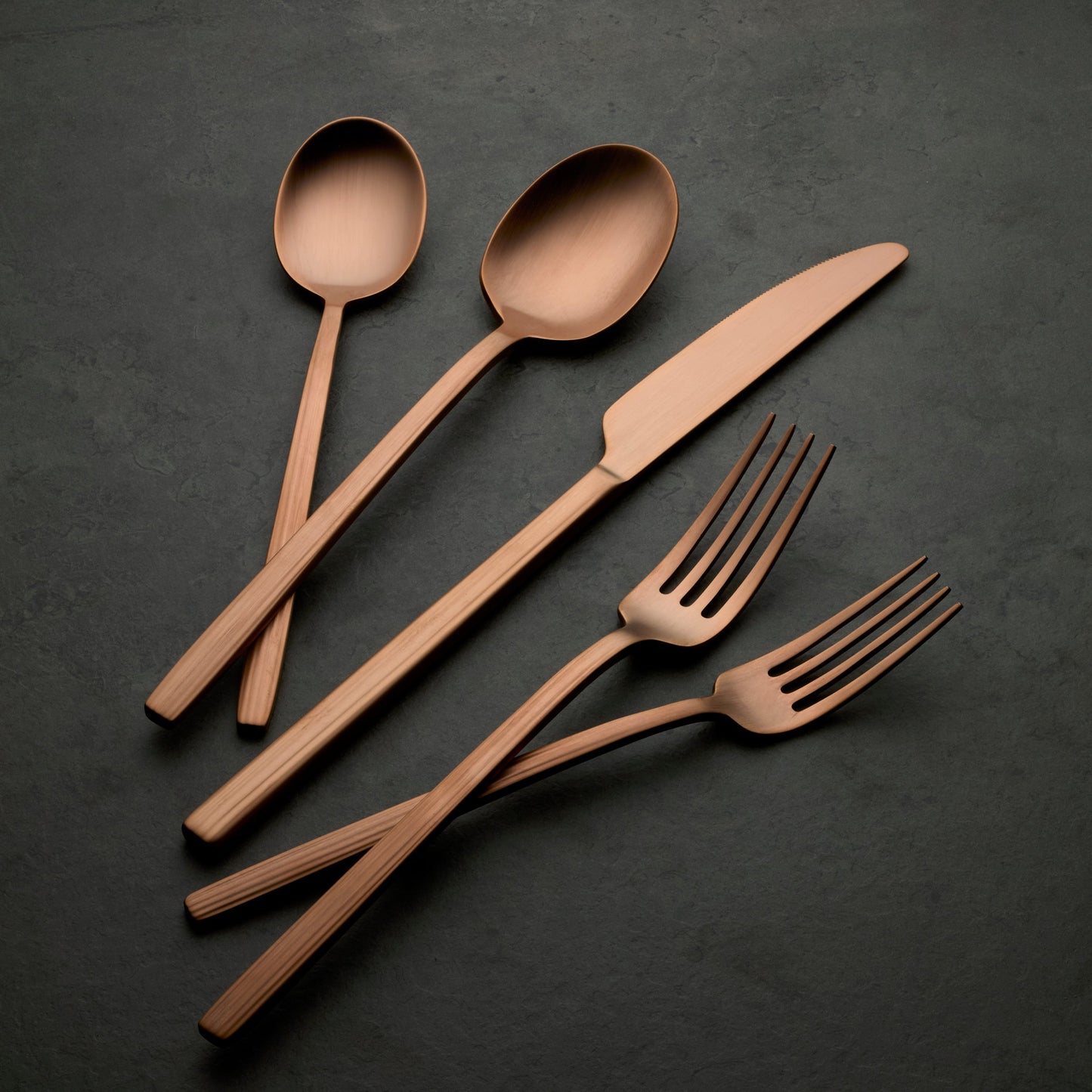 Dean Rose Gold Satin 20-Piece Flatware Set