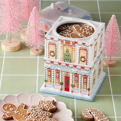 Lenox Holiday Village Christmas Cookie Jar