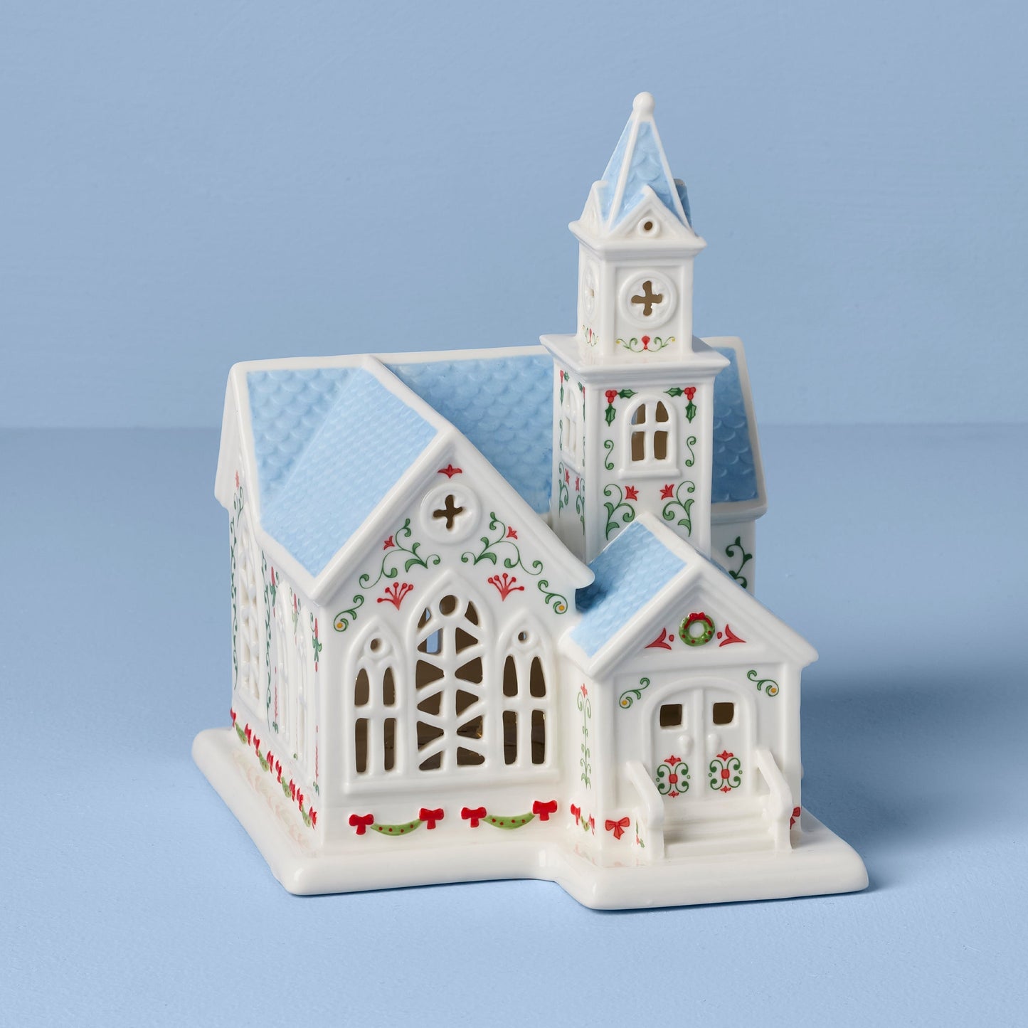 Lenox Holiday Village Lit Christmas Church Figurine
