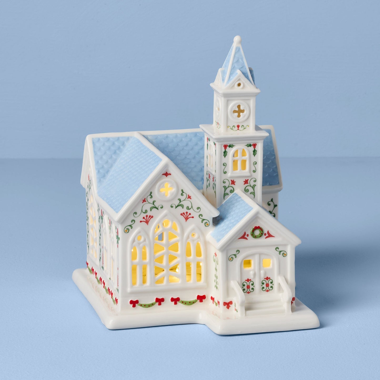Lenox Holiday Village Lit Christmas Church Figurine