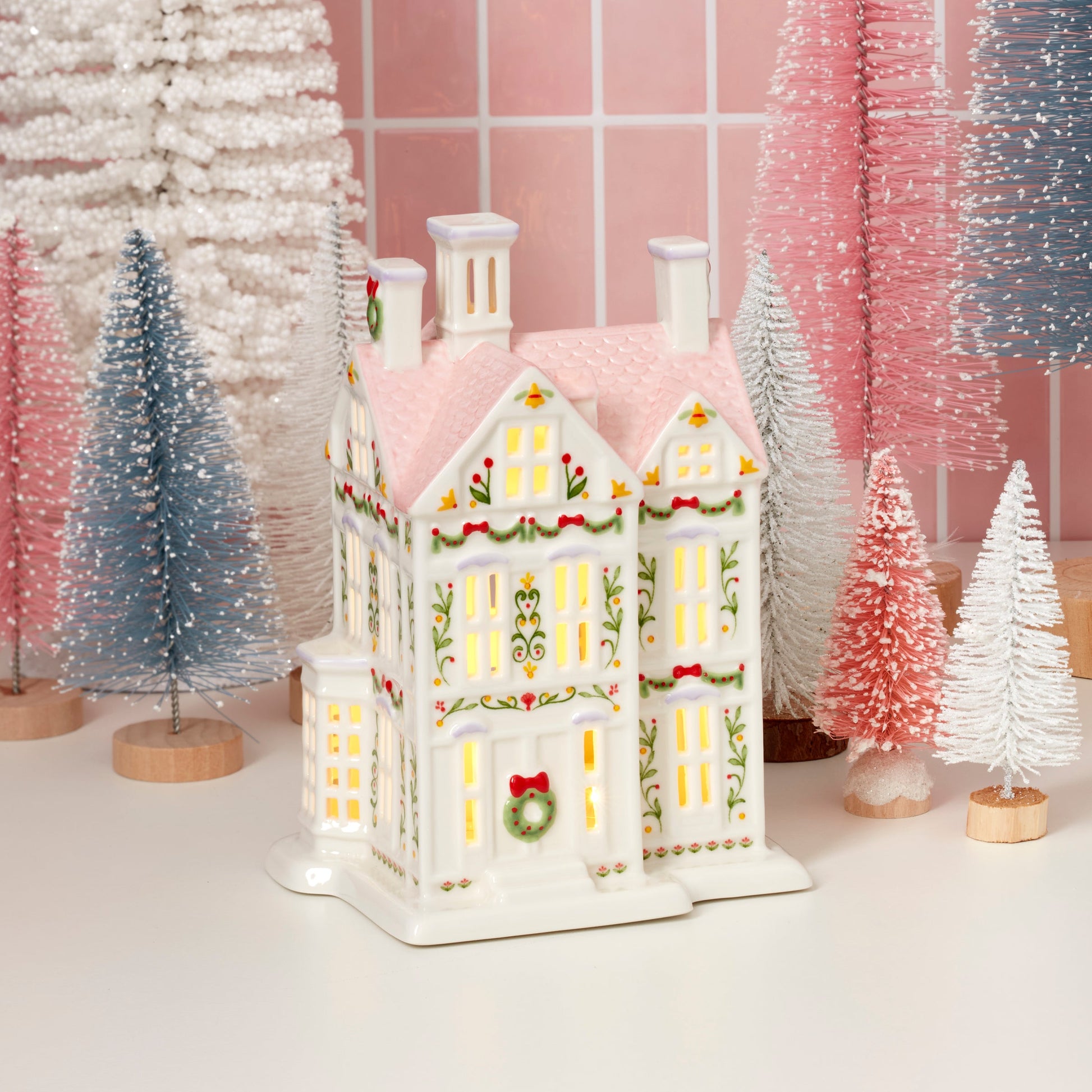 Lenox Holiday Village Lit Christmas House Figurine