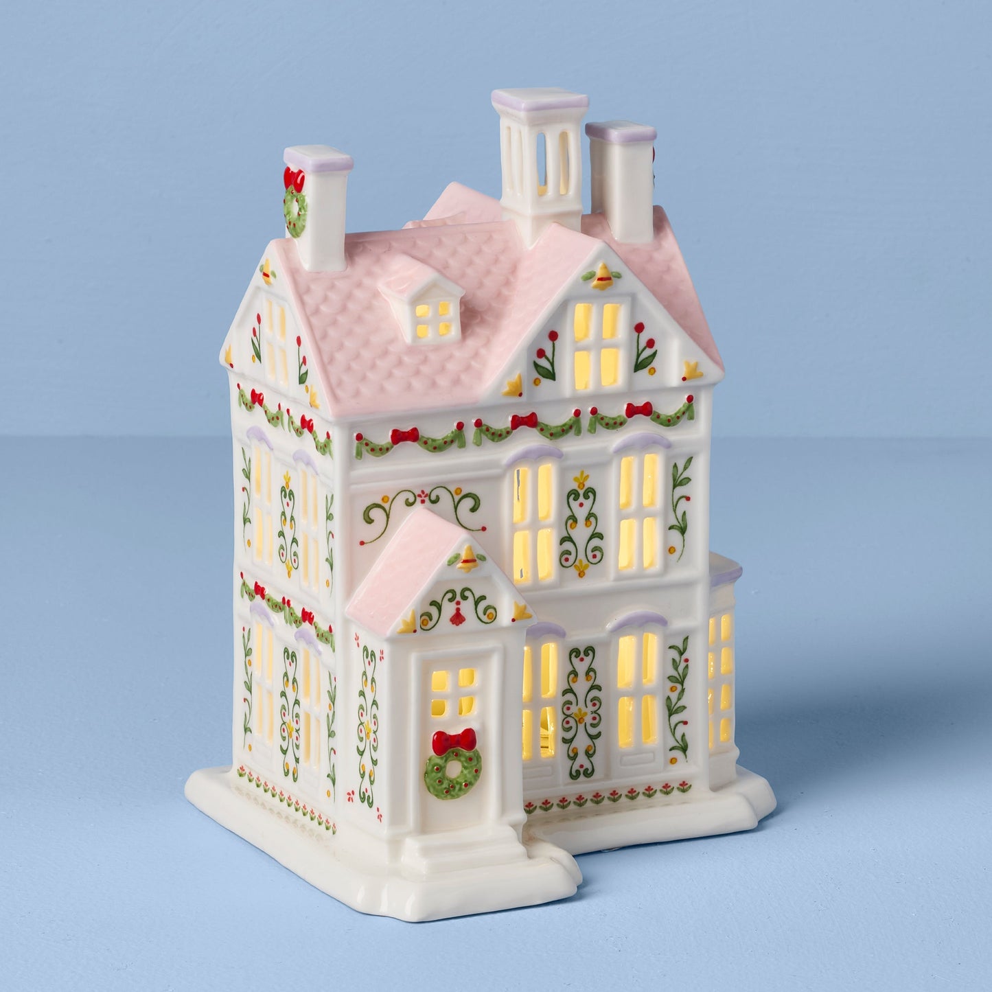 Lenox Holiday Village Lit Christmas House Figurine