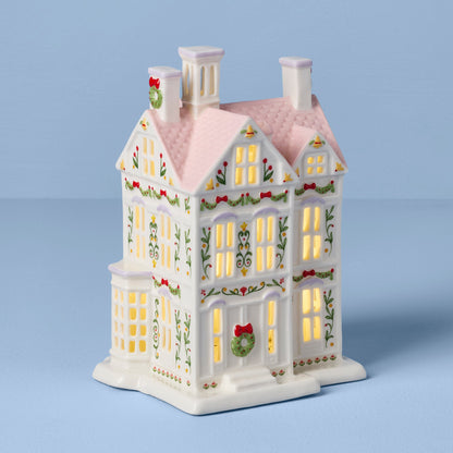Lenox Holiday Village Lit Christmas House Figurine