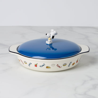 Chef Snoopy Covered Casserole Dish