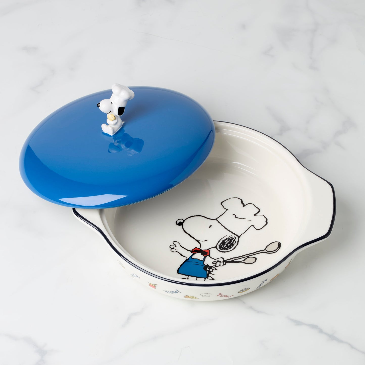Chef Snoopy Covered Casserole Dish