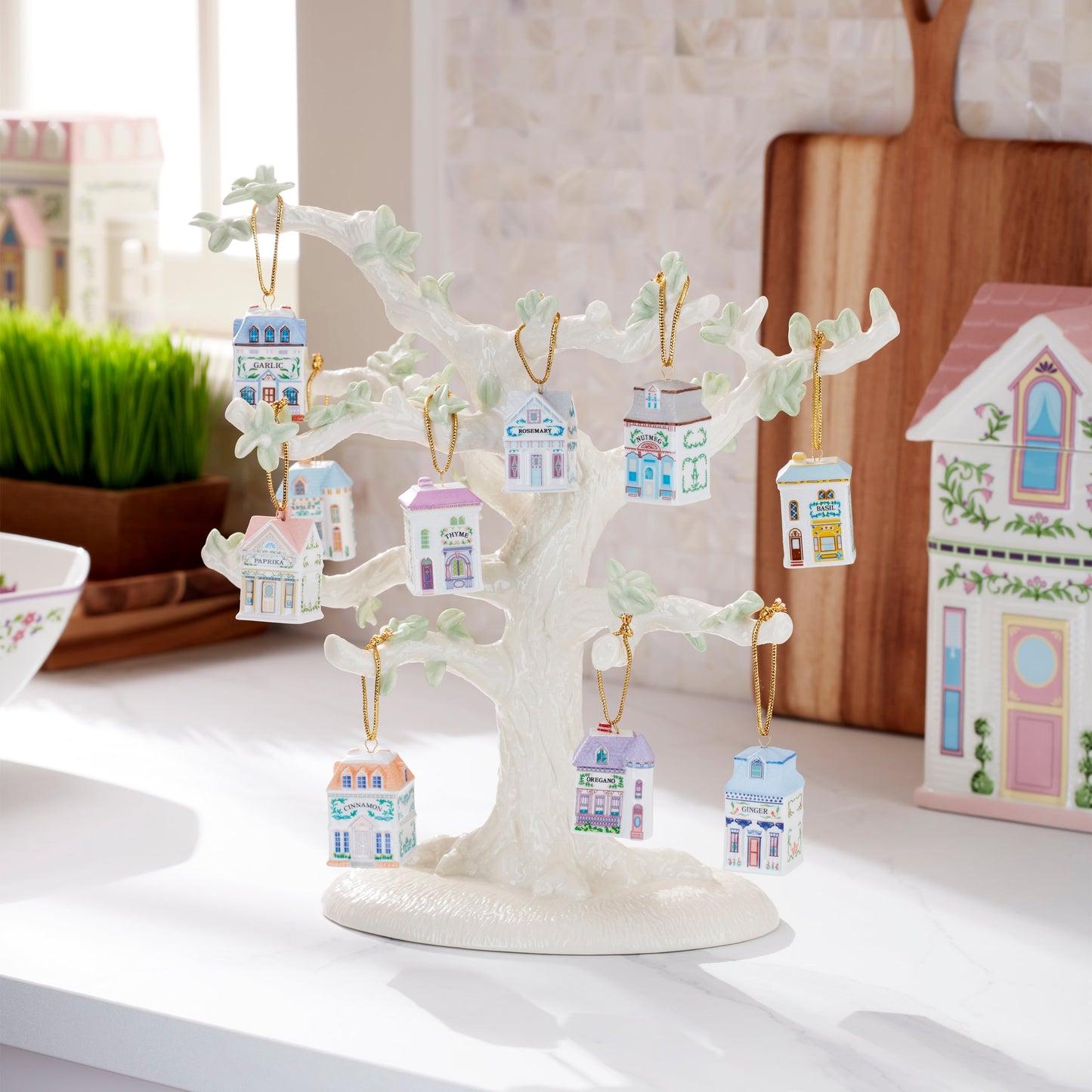 Lenox Spice Village 10-Piece Mini Ornament Set