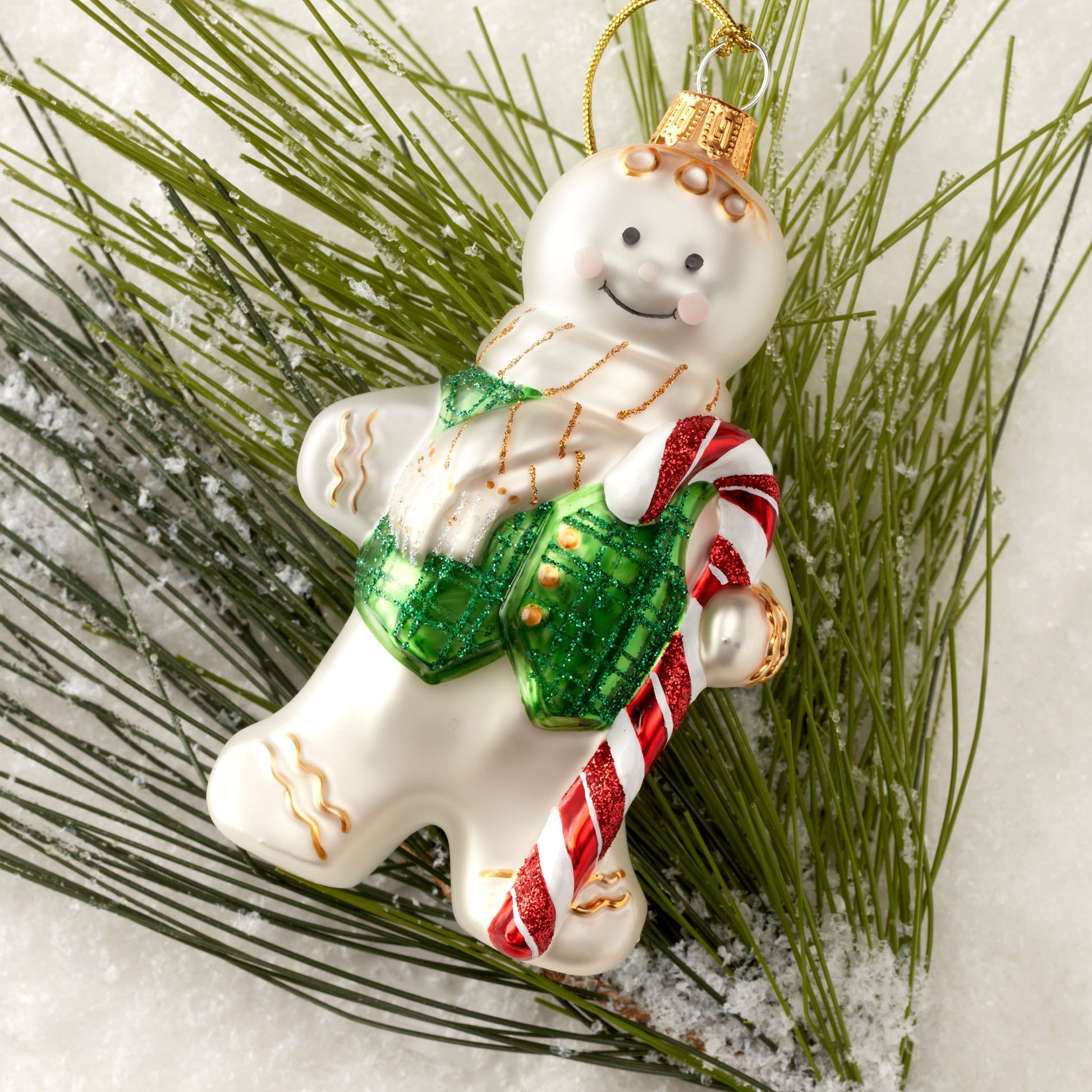Blown Glass Gingerbread Ornament