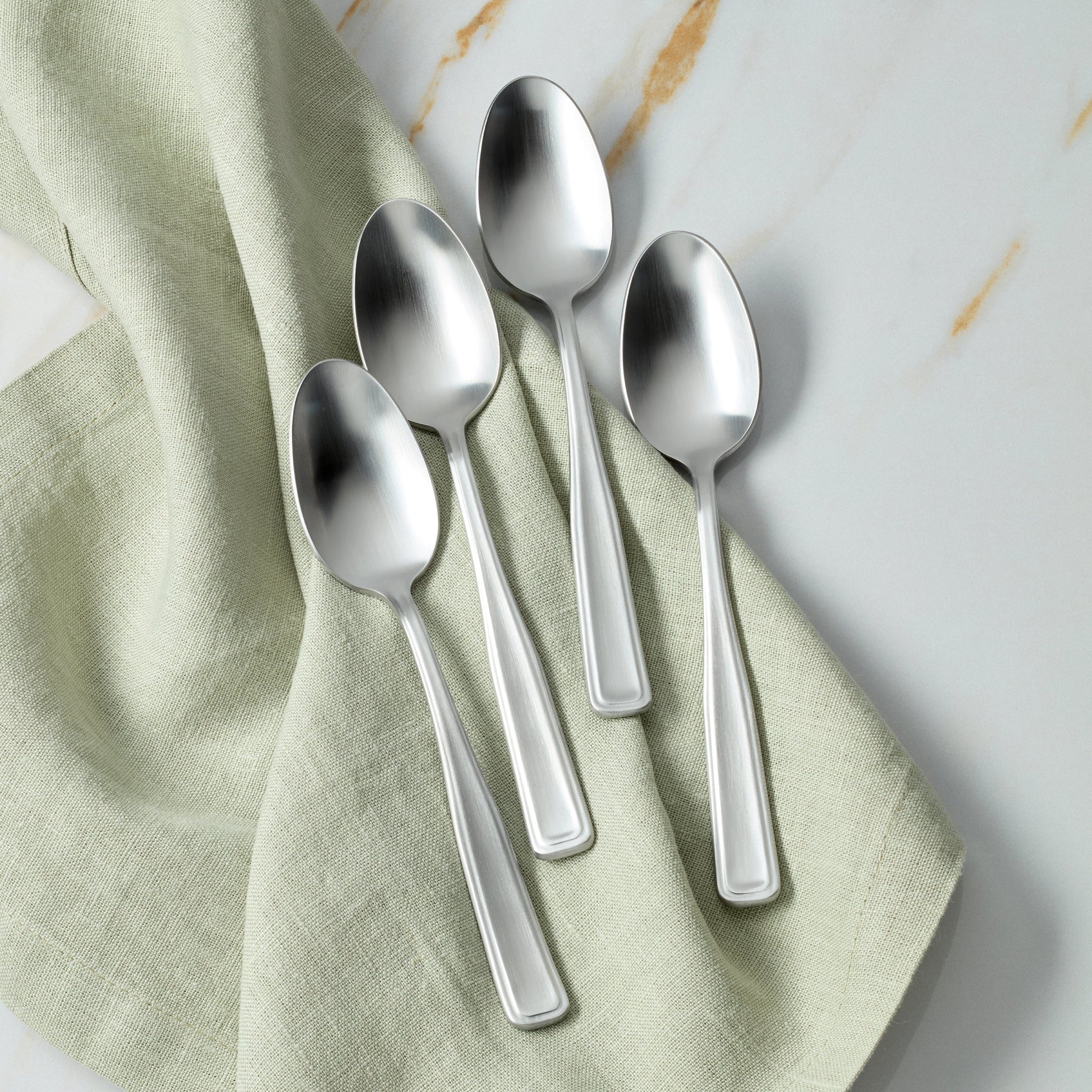 Reid Satin Dinner Spoons, Set of 4