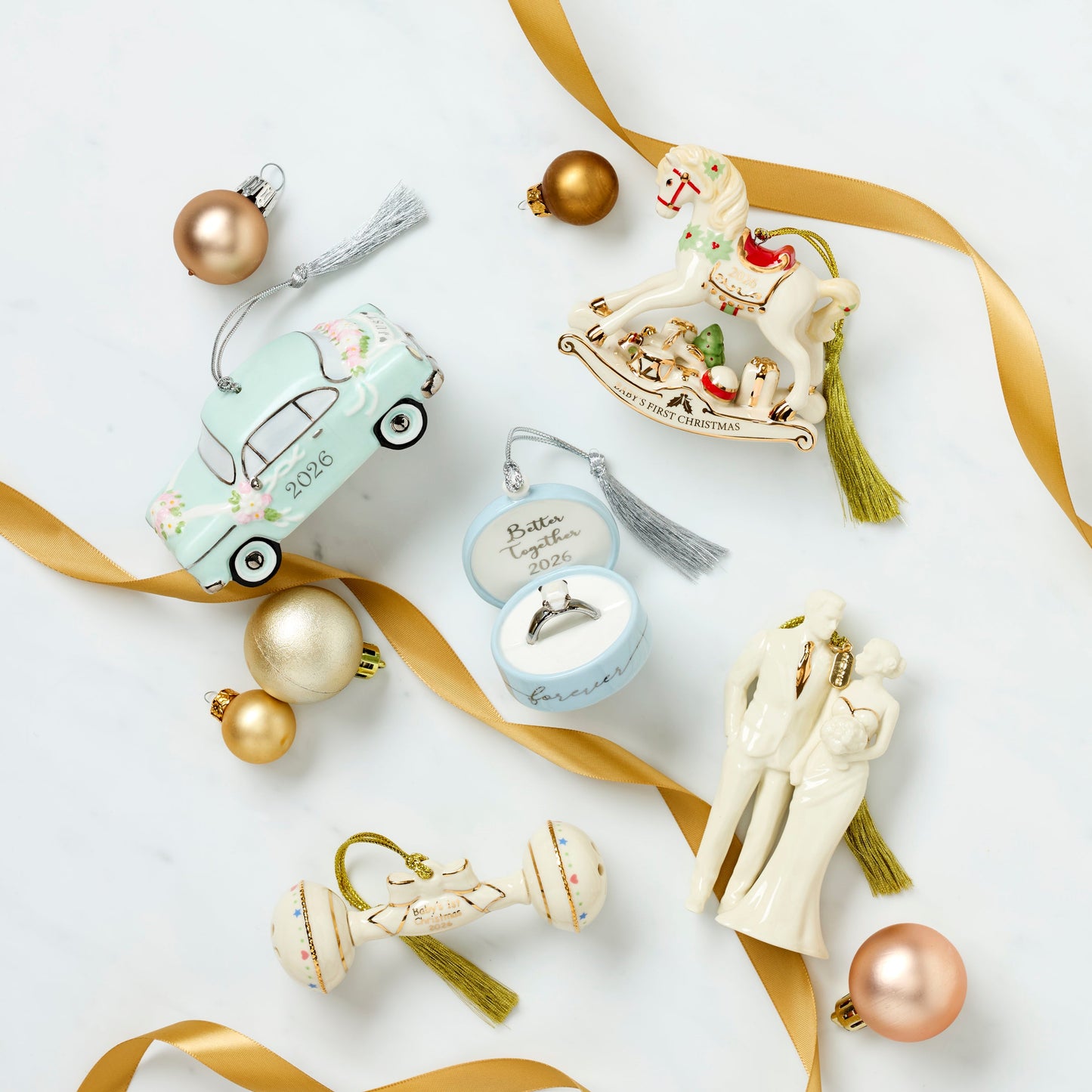 2026 Baby's 1st Christmas Vintage Rocking Horse Ornament
