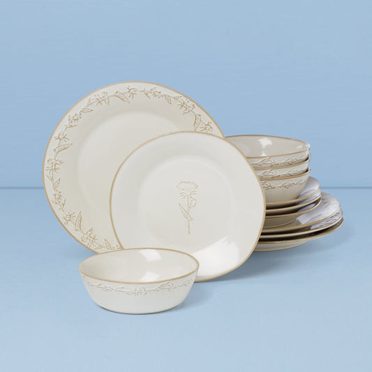 Homespun 12-Piece Dinnerware Set