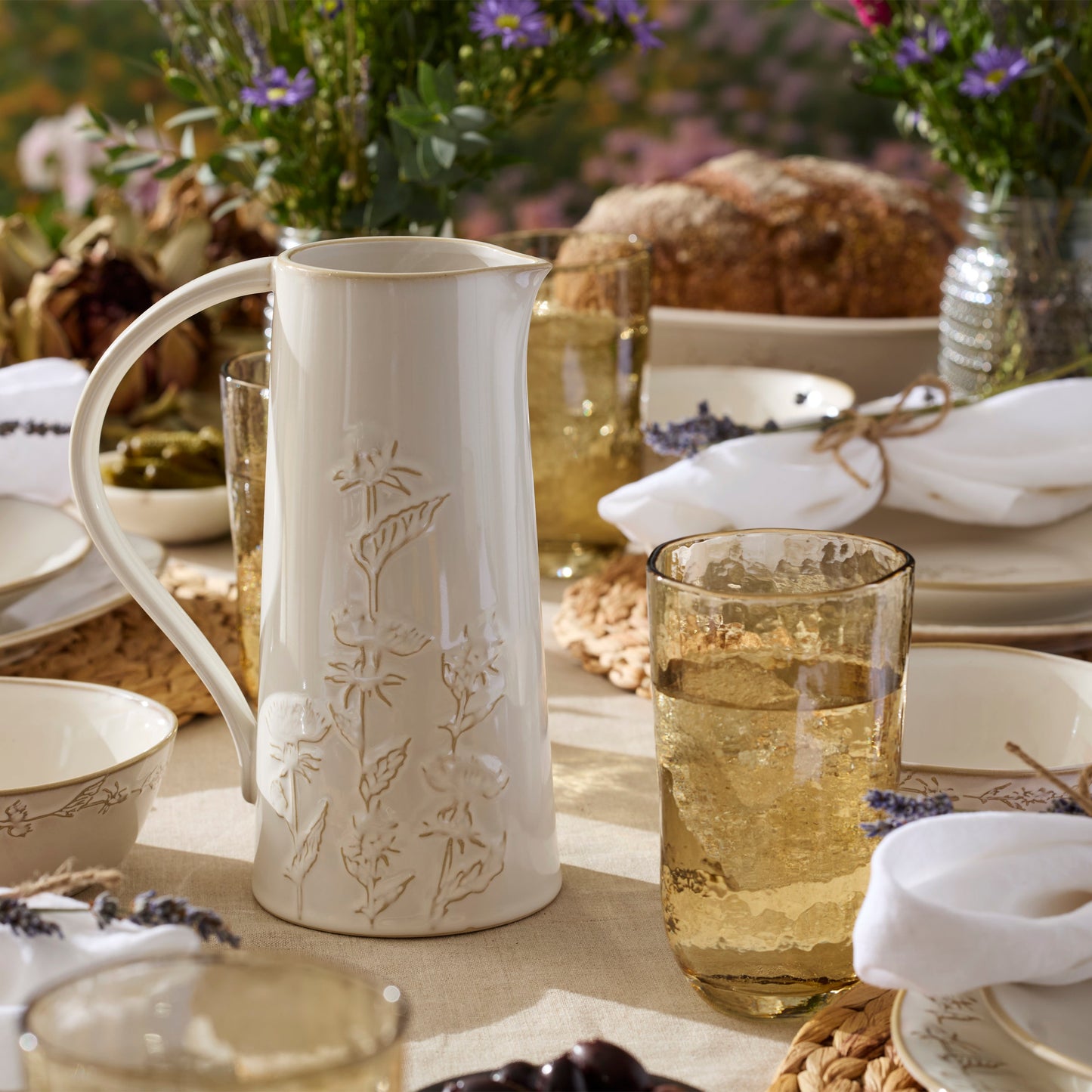 Homespun Amber Tall Tumbler - Set Of 4