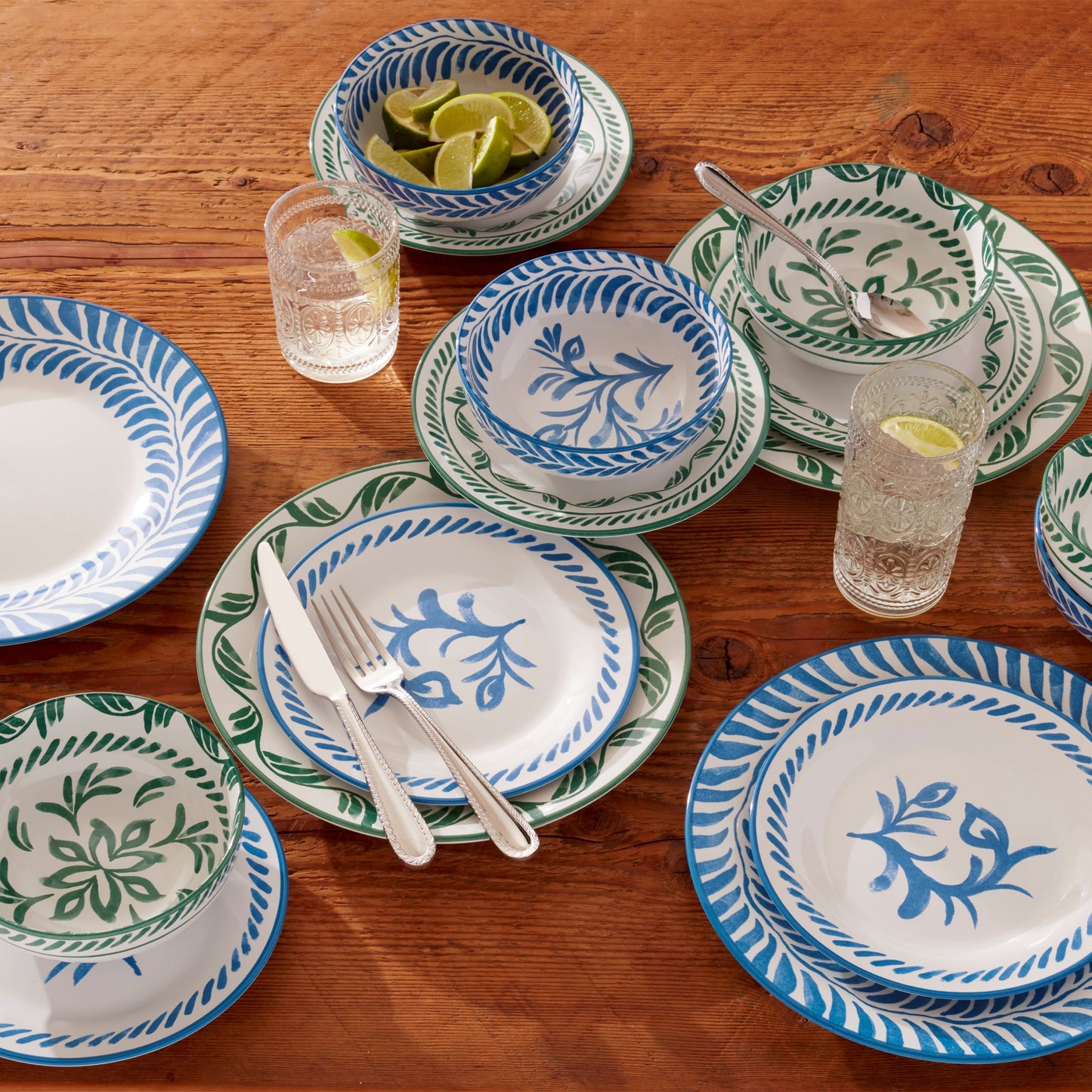 Solear Green 12-Piece Dinnerware Set