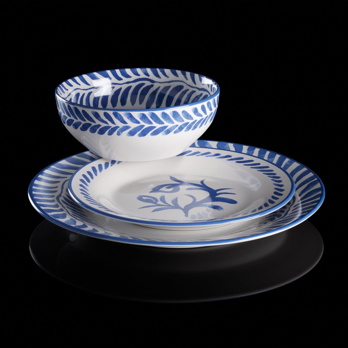 Solear Blue 12-Piece Dinnerware Set