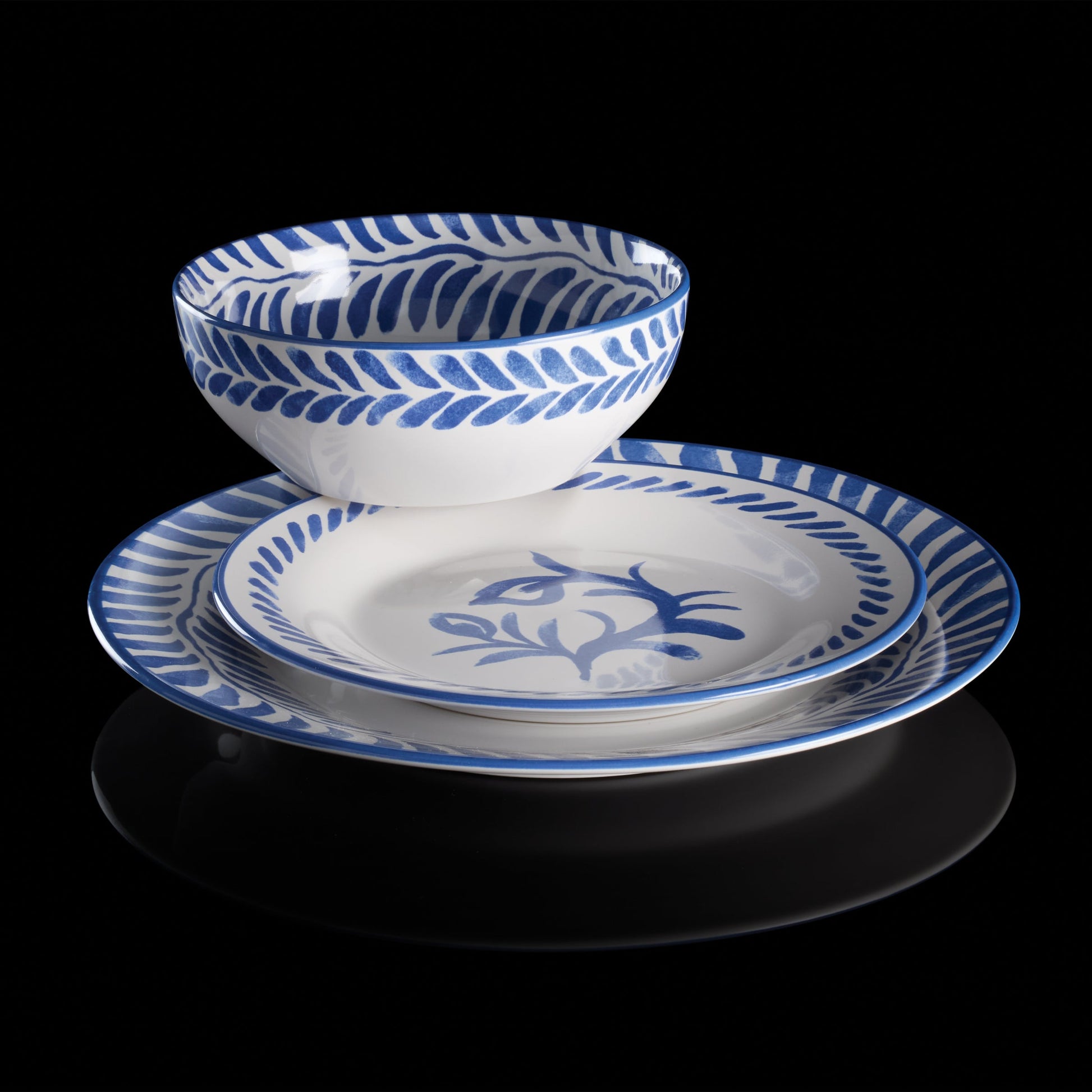 Solear Blue 12-Piece Dinnerware Set