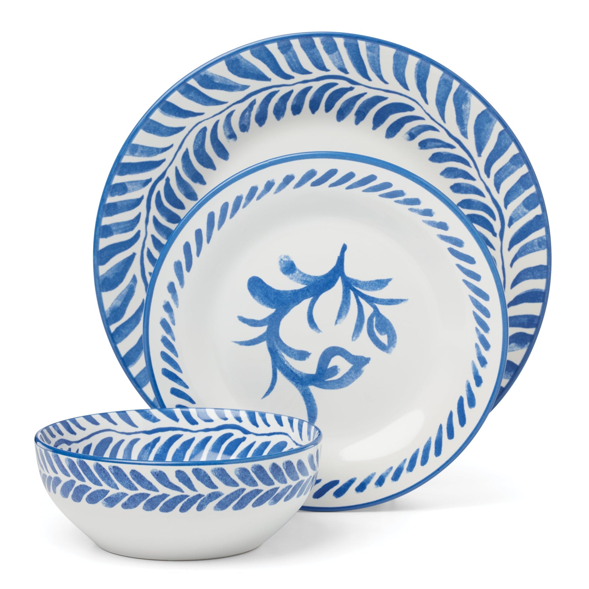 Solear Blue 12-Piece Dinnerware Set