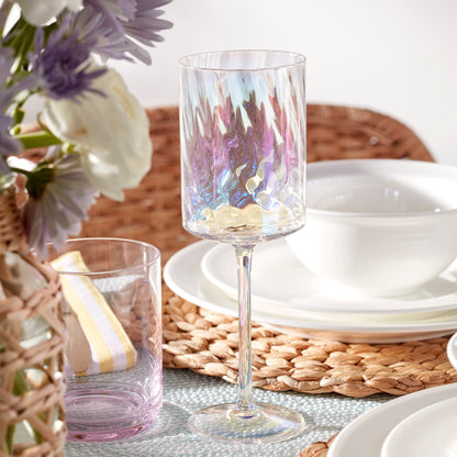 Tuscany Classics Iridescent White Wine Glasses, Set of 4
