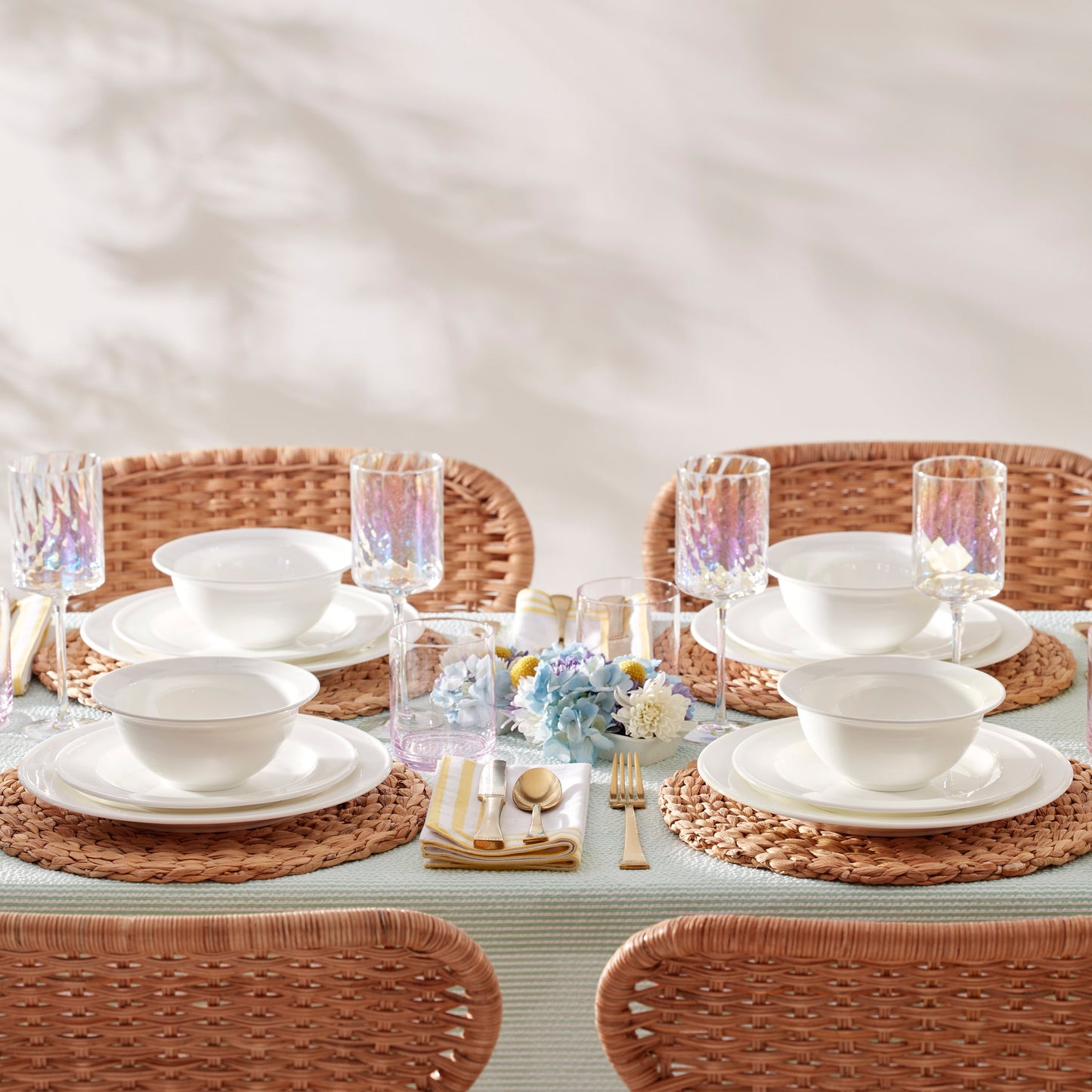 Tuscany Stackable Blush Tall Glasses, Set of 4
